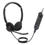 Jabra Engage 50 II USB-A Wired On-Ear Headset with In-Line Controls - MS Certified 2-Mics Noise Cancellation / Busy Light