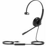 Yealink UH34 SE Mono USB-C Wired On-Ear Headset - Teams Certified 1-Mic Noise Cancellation / USB & 3.5mm / In-Line Controls / Foamy Ear Cushion