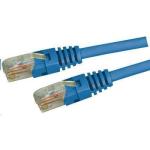 Dynamix 0.75m Cat5e Blue UTP Patch Lead (T568A Specification) 100MHz 24AWG Slimline Moulding&LatchDown Plug with RJ45 Unshielded Gold Plated Connectors.