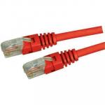 DYNAMIX 1m Cat5e Red UTP Patch Lead (T568A Specification) 100MHz 24AWG Slimline Moulding & Latch Down Plug with RJ45 Unshielded Gold Plated Connectors.