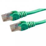 Dynamix 1m Cat6 Green UTP Patch Lead (T568A Specification) 250MHz 24AWG Slimline Snagless Moulding. RJ45 Unshielded Connector with 50µ Inch Gold Plate.