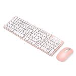 Bonelk Slim Wireless Keyboard and Mouse Combo KM-322 (Salmon)