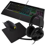 Corsair 4 in 1 Gaming Bundle K55 RGB Pro Keyboard + Harpoon RGB Pro Mouse + HS55 Headset + MM100 Mousepad