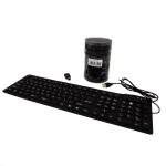 Dynamix Foldable Portable USB Mini Flexible Rollup Waterproof Silicone QWERTY wired Sealed Keyboard, grease, dust & dirt resistant, Washable