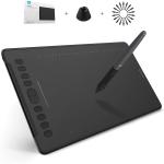 Huion Inspiroy H1161 Drawing Tablet Android Supported 11inch Digital Graphics Pen Tablet with Battery-Free Stylus 8192 Levels Pressure Sensitivity, Tilt Function, Touch Bar