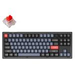 Keychron V3-C1 80% TKL 87 Key Frosted Black Full AssembledKnobRedSwitchRGBHot-SwapKeychronKproMechanical Wired QMK Custom Keyboard