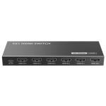 LENKENG 4K 5-In-1-Out HDMI HDR Switch. Support 12 bit full HD video, 3D video and 4K x 2K 30/60Hzultra HD video. Compatible with HDMI 1.4, HDMI 2.0 &  HDCP 1.4, HDCP 2.2. Includes Remote Control.