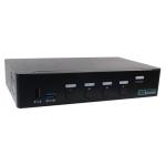 Rextron PAAG-E3114 4 Port USB-A KVM Switch     with Audio & Hotkey Control. 4 Computers Share Up to 4x USB HID Peripherals. Supports VGA, DVI, HDMI, DP. Supports 4K 60Hz