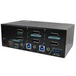 Rextron PAAG-E3122 2-Port Dual View DisplayPort USB3.0 KVM Switch. Supports 4K60 Max.SupportUSBConsole.