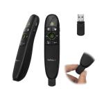 StarTech Wireless Presentation Remote with Green Laser Pointer - 27 m (90 ft.) - USB Presentation  Clicker for Mac and Windows