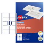 AVERY Business Cards Satin Finish 270gsm Laser 10up 10 Sheets
