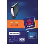 AVERY LEVER ARCH LABEL L7171 25 SHEET