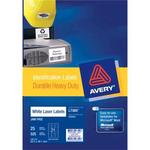 AVERY HD VINYL 63.5X38.1MM 25 SHEETS