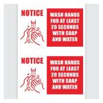 AVERY Pre-Printed Self-Adhesive Sign Wash your Hands A4 2up 5 Sheets