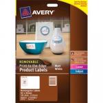 AVERY REMOVEABLE RECTANGULAR LABELS 10 SHEETS 18 UP WHITE  L7104REV