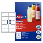 AVERY Label Permanent Rectangular L7148 96x51mm 1up 10 Sheets