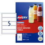 AVERY Label L7146 Wrapround White Durable Laser 196x51mm 5up 12 Sheets
