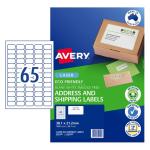 AVERY Eco Friendly Address Labels 38.1x21.2mm 65up 20 Sheets