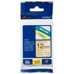 Brother TZePR831 P-Touch Black on Gold Glitter Premium Laminated Label Tape -  12mm Wide