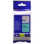 Brother TZEFX751 P-Touch 24mm Black on Green Flexible ID Laminated Label Tape