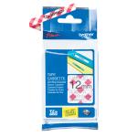 Brother TZeMPRG31 PTouch Black on Red Gingham Tape 12mm x - 12 mm - Direct Thermal