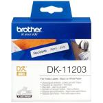 Brother Genuine DK-11203 Label Roll Black on White 17mm x 87mm 300 labels per roll for QL1100 , QL-580N, QL810W, QL800,QL1110NWB,QL820NWB, QL-1050, QL-1060N