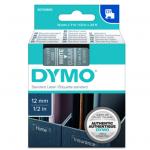 Dymo S0720600  TAPE D1 12MMX7M WHT/CLR