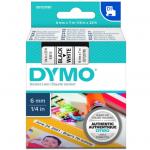 Dymo S0720780  TAPE D1 6MMX7M BLK/WHT