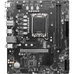 MSI PRO H610M-E DDR4 mATX Motherboard For Intel 12th Gen, LGA1700, H610, PCIE 4.0, 2XDDR4 Dimm, M.2, Back I/O: 6XUSB, PS2, VGA/HDMI, Lan, HD Audio, Internal I/O: 1XUSB 3.2, 2XUSB 2.0, 4 X SATA. 1 X M.2