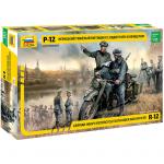 Zvezda - 1/35 - German R-12 Heavy Motorcycle with Rider and Officer