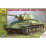 Zvezda - 1/72 - Soviet Medium Tank - T-34 - Snap Kit