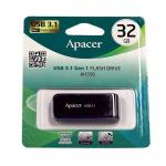 Apacer U3.1-FDA32GB 32GB USB 3.1 Gen 1 Super Speed Flash Drive. Strap hole, Retractable USB Connector. Black
