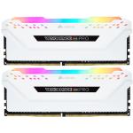 Corsair VENGEANCE RGB Pro 16GB DDR4 Desktop RAM Kit - White 2x 8GB - 3200MHz - 2x 288 DIMM - Unbuffered - White Heat spreader - 1.35v