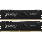 Kingston Fury 16GB RAM (2 x 8GB) DDR4-2666MHz CL16 - Black (Intel XMP, AMD Ryzen) KF426C16BBK2/16