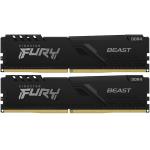 Kingston Fury Beast 32GB DDR4 Desktop RAM Kit - Black 2x 16GB - 3200MT/s - CL16 - Intel XMP - AMD Ryzen - KF432C16BB1K2/32