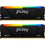 Kingston Fury Beast 32GB DDR4 RGB Desktop RAM Kit - Black 2x 16GB - 3600MHz - CL18 - Intel XMP / AMD Ryzen - KF436C18BBAK2/32
