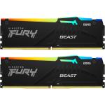 Kingston FURY DDR5 Beast RGB RAM Kit 16GB (2X8GB) 4800MT/s CL38 DIMM Intel XMP