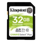 Kingston 32GB SDHC Canvas Select CL10 UHS-I, up to 100MB/s read. Capture in Full HD & 4K UHD video (1080p)