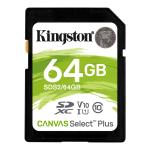 Kingston 64GB SDHC Canvas Select CL10 UHS-I, up to 100MB/s Read Capture in Full HD & 4K UHD video (1080p)