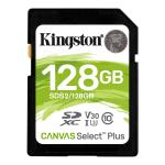 Kingston 128GB SDHC Canvas Select  CL10 UHS-I, up to 100MB/s read, 85MB/s Write Capture in Full HD & 4K UHD video (1080p)