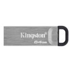 Kingston DataTraveler Kyson USB 3.2 Flash Drive - 64GB, with Capless Metal Case, Up to 200MB/s Read
