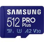 Samsung Pro PLUS 512GB Micro SDXC with Adapter, up to 160MB/s Read, up to 120MB/s Write