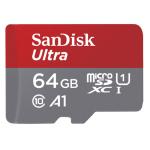 SanDisk Ultra microSDXC Memory Card - 64GB Class 10 - U1 - A1 - Read up to 120MB/s - Best Choice for Smartphones & Tablets