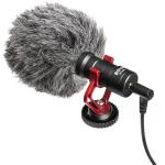 Boya BY-MM1 Mini Cardioid Condenser Microphone - include Shockmount & Furry Windshield For Smartphones, DSLRs, and Camcorders