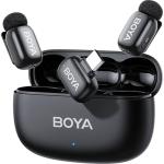 Boya mini 2 Ultracompact 2.4GHz Wireless Microphone System -Black (USB-C) RX + 2 TX + Charging Case