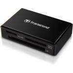 Transcend Portable USB 3.0 External Multi-Card Reader, Black, Supports SDHC (UHS-I)/SDXC (UHS-I)/microSDHC (UHS-I)/microSDXC (UHS-I)/CompactFlash (UDMA7)