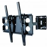 AEON BU4455  Double Arm Bracket Small Slim. double arm, full motion bracket. Suitable for most size (40"-70") Televisions. Swivel -45 degrees   +45 degrees. Tilt 0 degree - 12 degrees. 45Kg Max Weight. Safety Lock