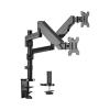 Bracom LDT16-C024 dual Gas Spring Monitor Arm pivot and swivel fits 17"-32" VESA 75x75,100x100 Tilt Range: +35&deg;~-35&deg; Swivel Range: +90&deg;~-90&deg; Black Colour