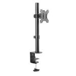 Brateck 13"-32" Monitor Desk Mount, Rotate, tilt and swivel, Supports VESA 75x75 & 100x100, Max load: 8Kgs, Includes Clamp or Grommet Option, Matte Black Colour