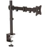 StarTech ARMPIVOTB Desk Mount Monitor Arm for up to 34 inch VESA Compatible Displays - Articulating Pole Mount Single Monitor Arm - Ergonomic Height Adjustable Monitor Mount - Desk Clamp/Grommet